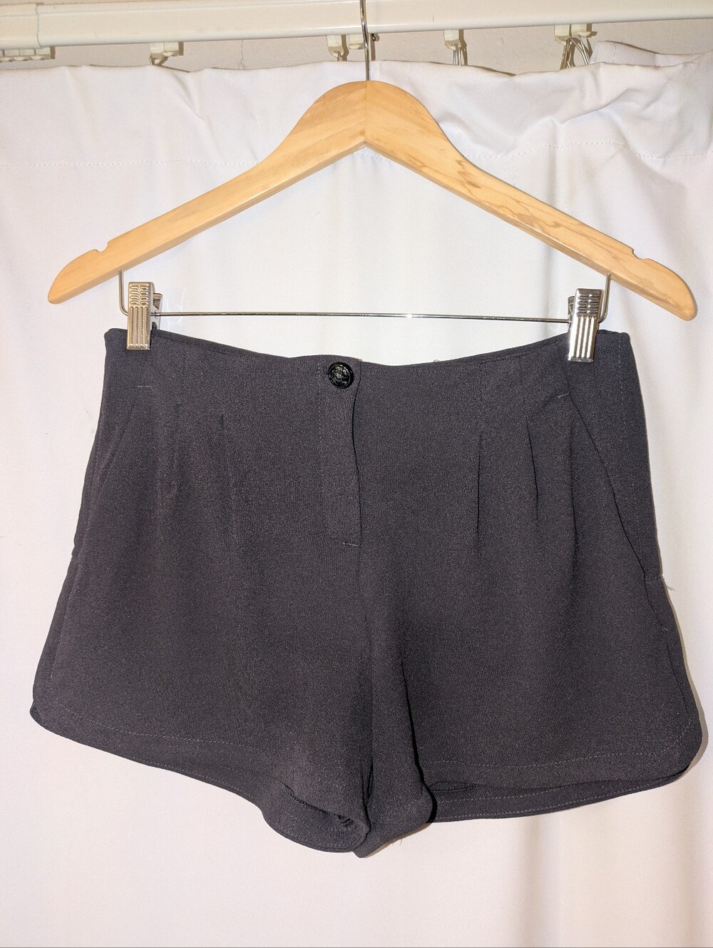 Mango Suit Women's Tailored Dark Grey Shorts